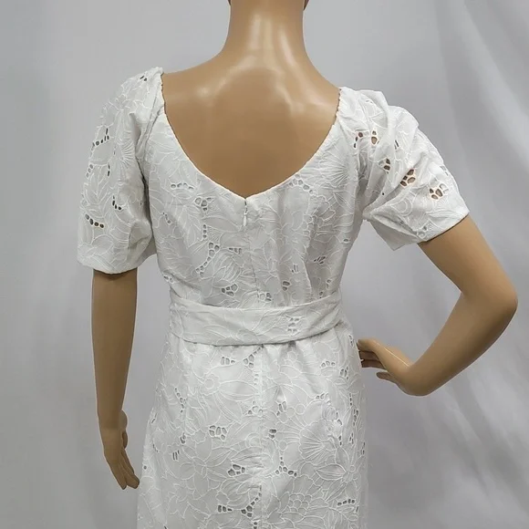 Ann Taylor Eyelet Puff Sleeve Dress - Picture 13 of 17